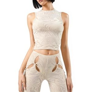 I AM GIA Amina Set Tan Burn Out Size M